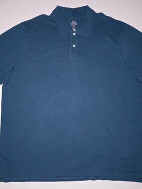 St. Johns Bay Mens Teal Blue Short Sleeve Polo Size 4XLT